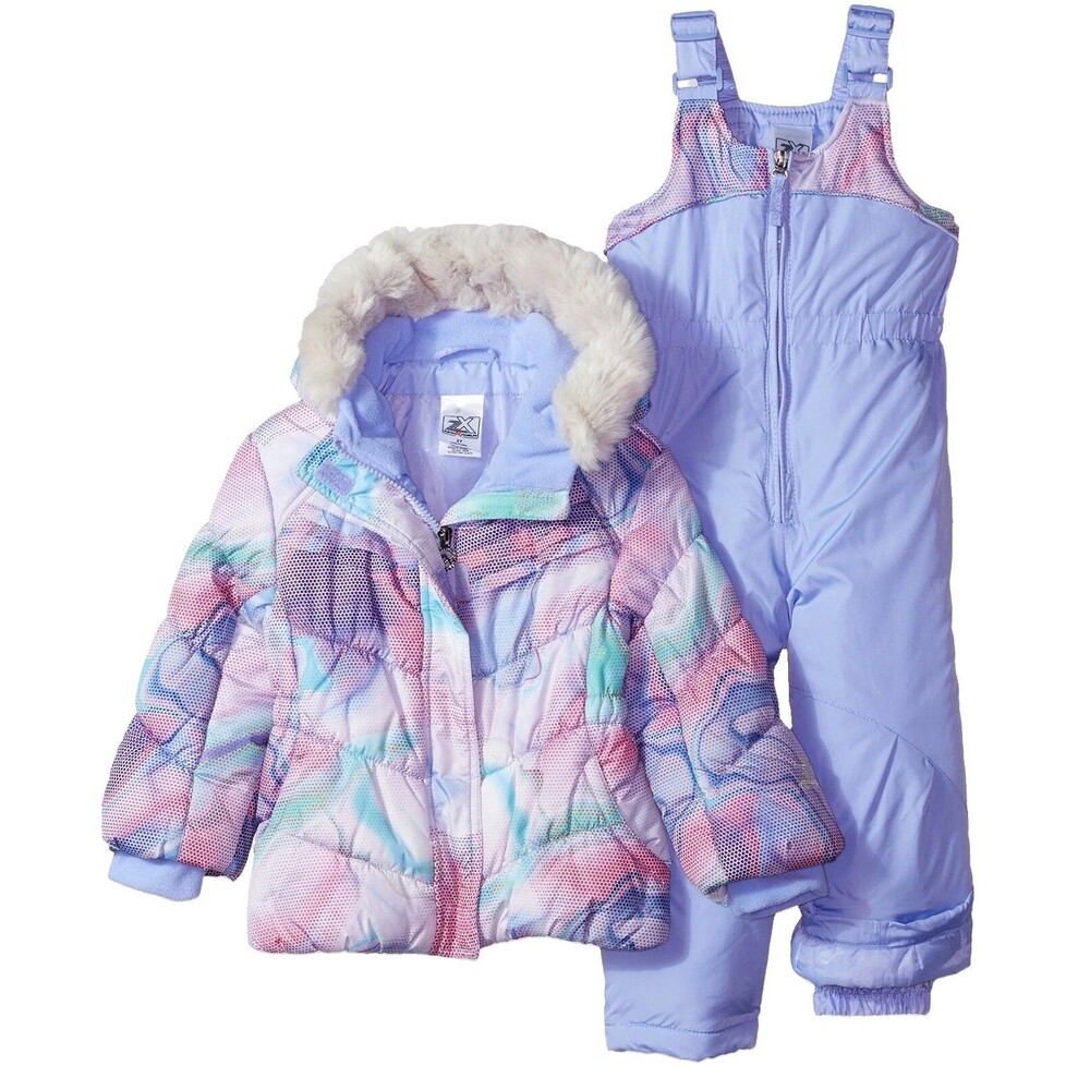 NWT ZeroXposur Toddler Girls 2 Piece Snowsuit Purple  2T